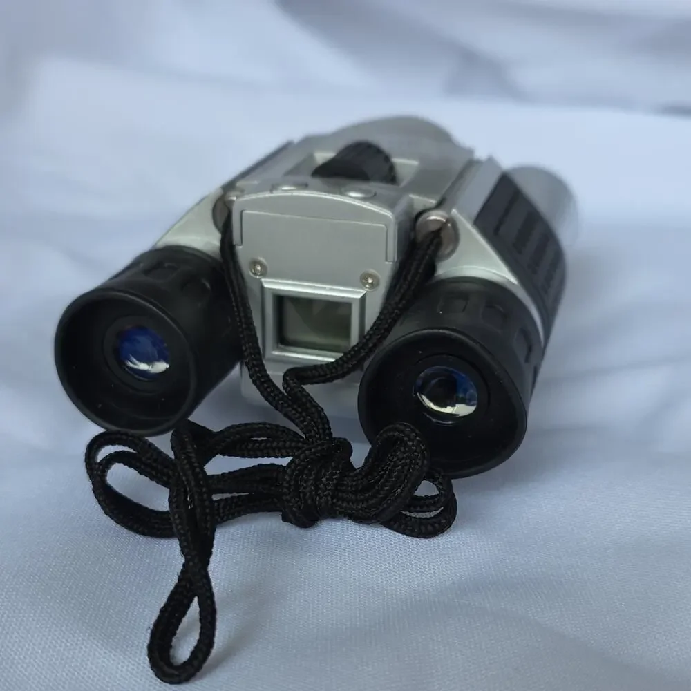 Vivitar 10x25 Compact Roof Prism Coated Binoculars Silver/Black VIV-CS-1025